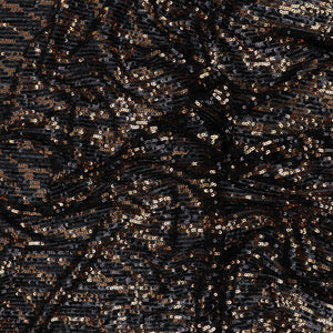 Tulle Sequins - Gold + Black Zebra - SALE