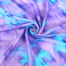 Viscose Blend Crepe - Tie Dye Palm Trees - END OF BOLT 145cm