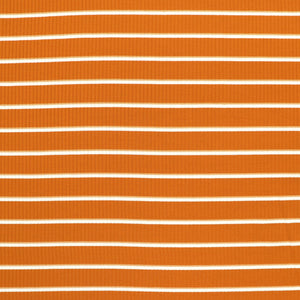 Viscose Blend Ribbed Jersey - Yarn Dyed Stripe - Orange