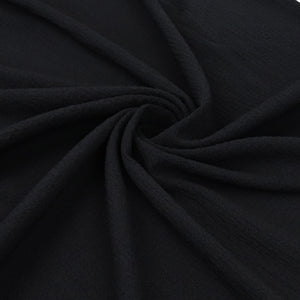 Viscose Blend Seersucker - Black