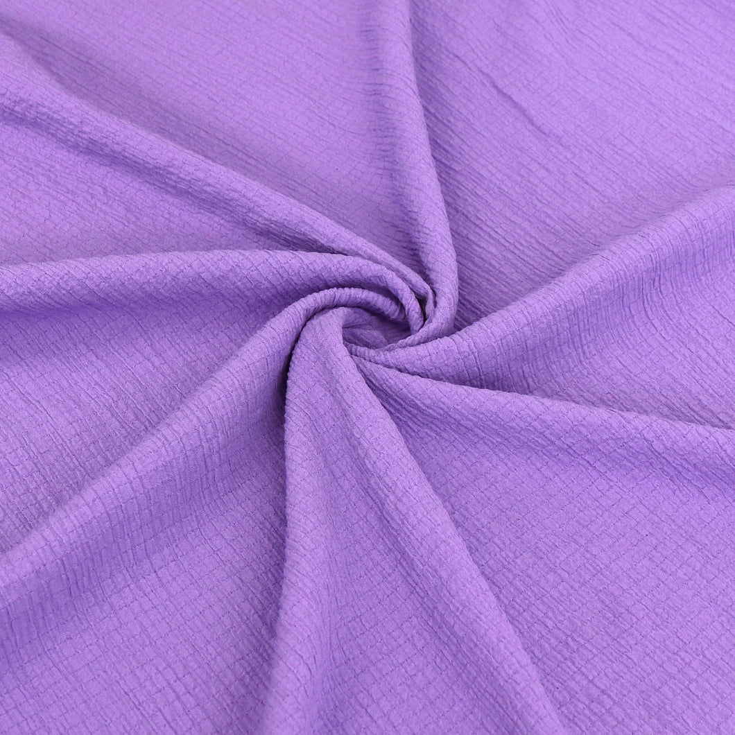 Viscose Blend Seersucker - Lilac - END OF BOLT 190cm