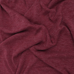 Viscose Blend Sweater Knit - Melange Burgundy