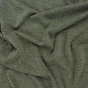 Viscose Blend Sweater Knit - Melange Olive Green