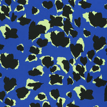 Viscose Lawn - Abstract Leopard on Blue