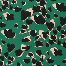 Viscose Lawn - Abstract Leopard on Green