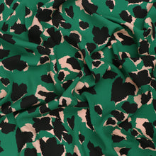 Viscose Lawn - Abstract Leopard on Green