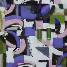 Viscose Lawn - Artist Studio - Purple + Green
