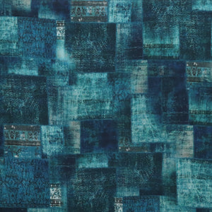 Viscose Lawn - Blue Tiles