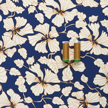 Viscose Lawn - Golden Flowers On Blue