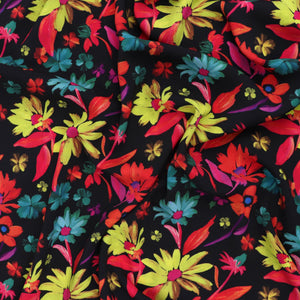 Viscose Lawn - Midnight Floral Fiesta