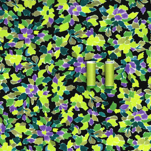 Viscose Lawn - Midnight Violets Floral