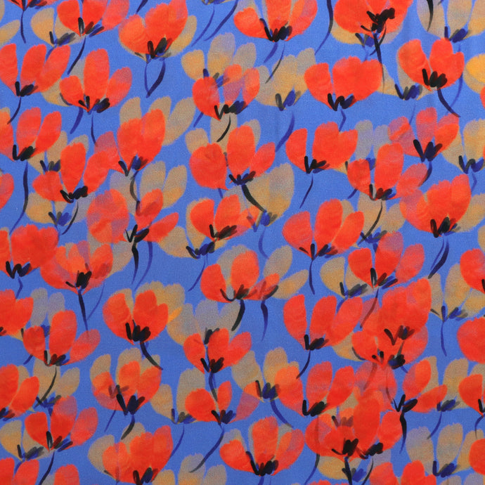 Viscose Lawn - Orange Poppy