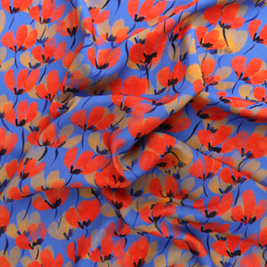 Viscose Lawn - Orange Poppy