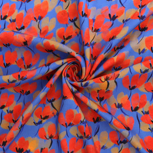 Viscose Lawn - Orange Poppy