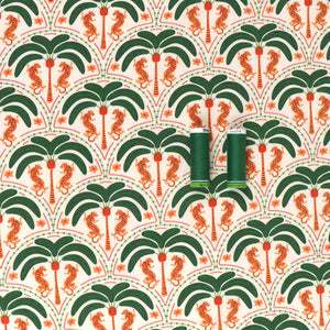 Viscose Lawn - Palm Tree Leopards - END OF BOLT 85cm
