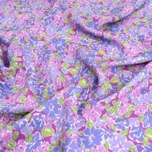 Viscose Lawn - Purple Blooms