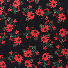 Viscose Lawn - Red Flowers - END OF BOLT 149cm