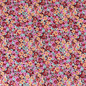 Viscose Lawn - Scattered Flowers - Pink