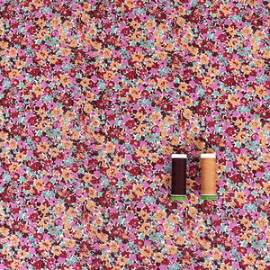 Viscose Lawn - Scattered Flowers - Pink