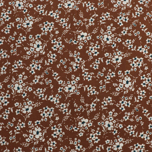 Viscose Lawn - Trailing Flowers Brown