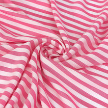 Viscose Lawn - Yarn Dyed Stripe - Pink - END OF BOLT 130cm