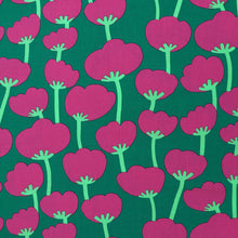 Viscose Lawn with Lenzing™️ EcoVero™️ viscose fibres - Nerida Hansen X Verhees Collab- Poppies Green