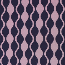 Viscose Lawn with Lenzing™️ EcoVero™️ viscose fibres - Waves - Navy + Mauve