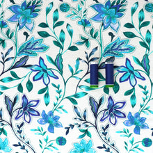 Viscose Linen - Botanical - Blue