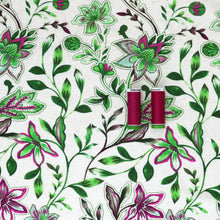 Viscose Linen - Botanical - Green