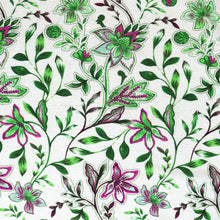 Viscose Linen - Botanical - Green