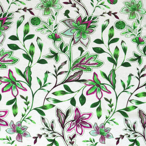 Viscose Linen - Botanical - Green