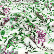 Viscose Linen - Botanical - Green