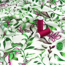Viscose Linen - Botanical - Green