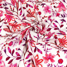 Viscose Linen - Botanical - Pink