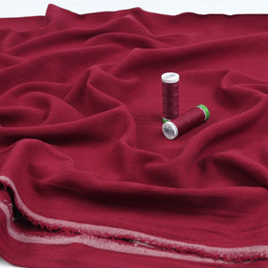 Viscose Linen - Burgundy Red