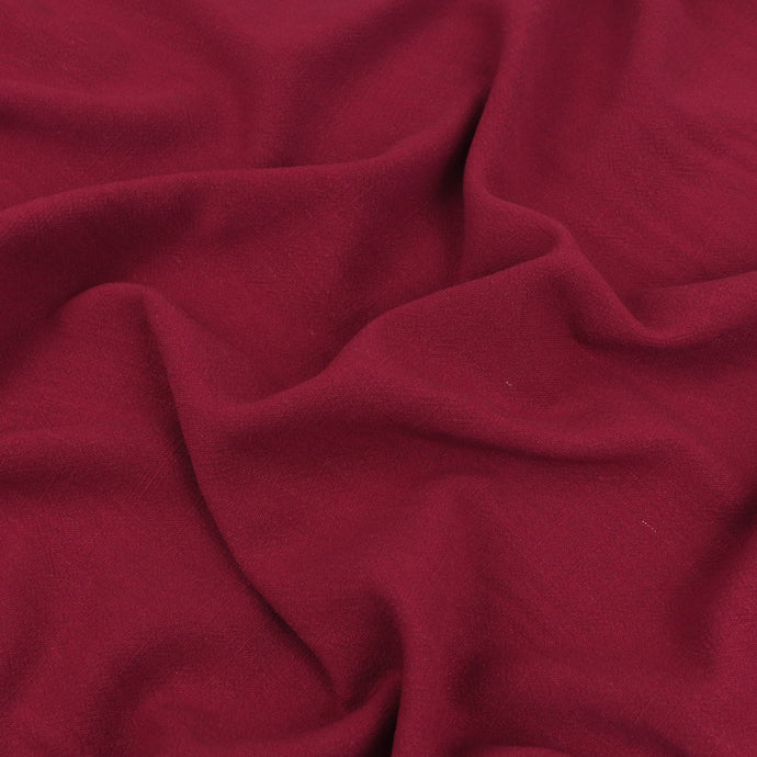 Viscose Linen - Burgundy Red