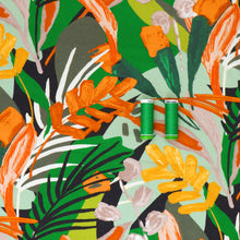 Viscose Linen - Jungle Tropics - Green