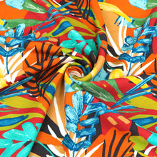 Viscose Linen - Jungle Tropics - Red