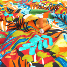 Viscose Linen - Jungle Tropics - Red