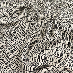 Viscose Linen - Natural Chevron Stripe