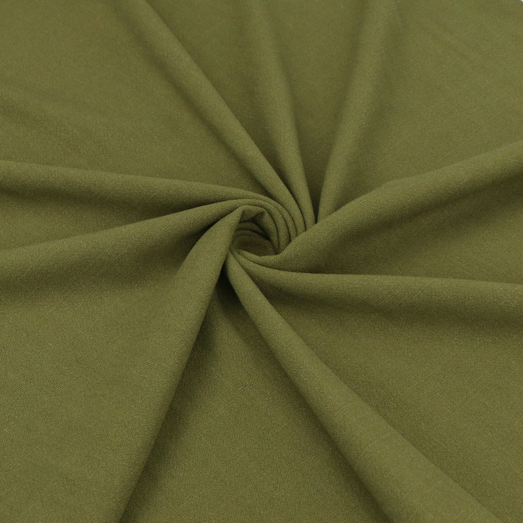 Viscose Linen - Olive Green