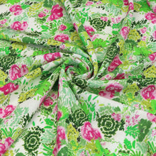 Viscose Linen - Sea Flora - Green