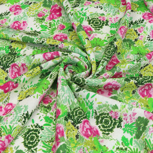 Viscose Linen - Sea Flora - Green