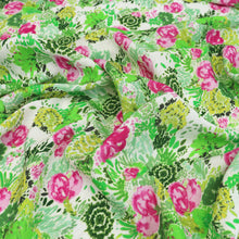 Viscose Linen - Sea Flora - Green