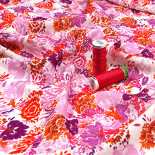 Viscose Linen - Sea Flora - Pink