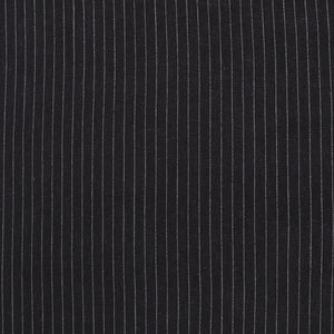 Viscose Linen Blend - Pinstripe - Black