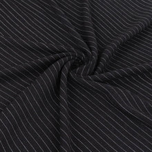 Viscose Linen Blend - Pinstripe - Black