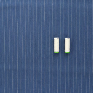 Viscose Linen Blend - Pinstripe - Blue