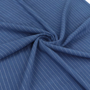 Viscose Linen Blend - Pinstripe - Blue