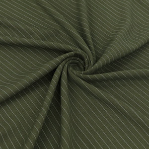 Viscose Linen Blend - Pinstripe - Green